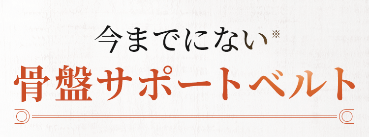 今までにない※骨盤サポートベルト